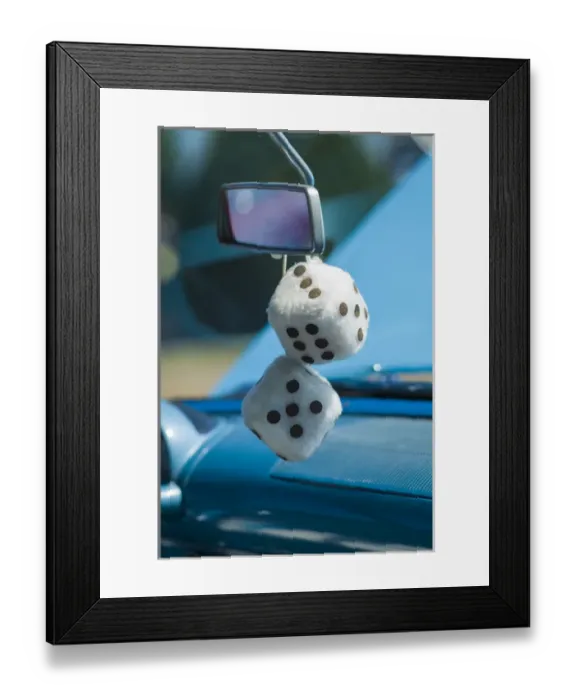 Framed Print : USA, Massachusetts, Cape Ann, Gloucester, Antique Car Show, 1950s-era, fuzzy dice Framed Print : USA, Massachusetts, Cape Ann, Gloucester, Antique Car Show, 1950s-era, fuzzy dice
