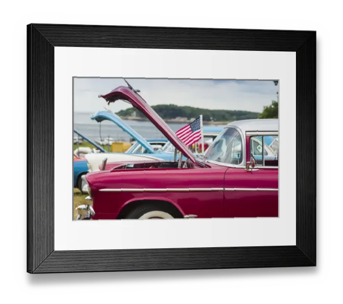 Framed Print : USA, Massachusetts, Cape Ann, Gloucester, Antique Car Show, 1955 Chevrolet, detail Framed Print : USA, Massachusetts, Cape Ann, Gloucester, Antique Car Show, 1955 Chevrolet, detail