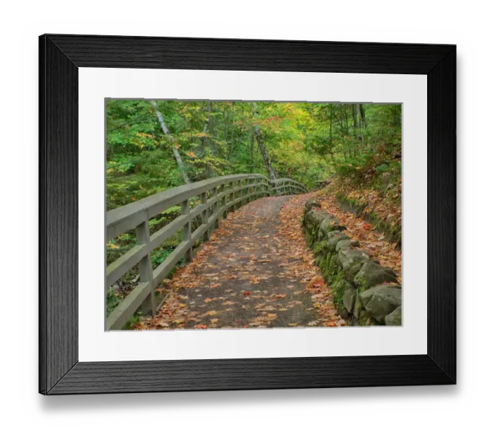 Framed Print : North America, USA, Michigan, Upper Peninsula. Trail leading to Munising falls in Autumn Framed Print : North America, USA, Michigan, Upper Peninsula. Trail leading to Munising falls in Autumn