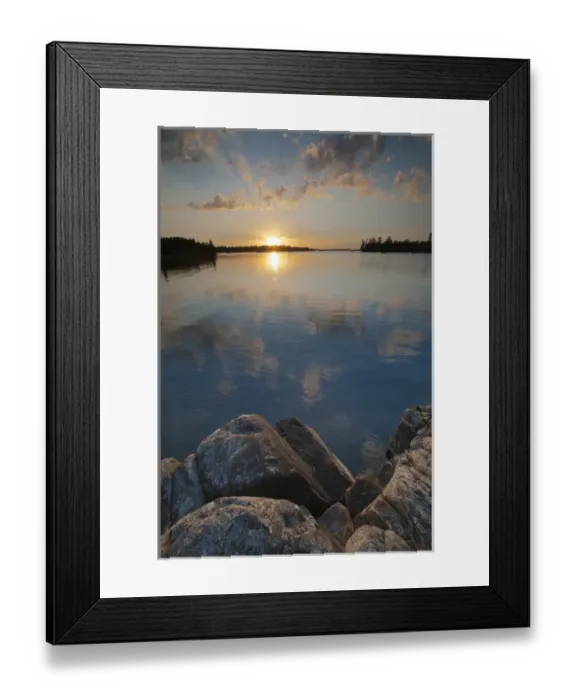 Framed Print : North America, USA, Minnesota, Voyageurs National Park. Sunset on Kabetogama Lake Framed Print : North America, USA, Minnesota, Voyageurs National Park. Sunset on Kabetogama Lake