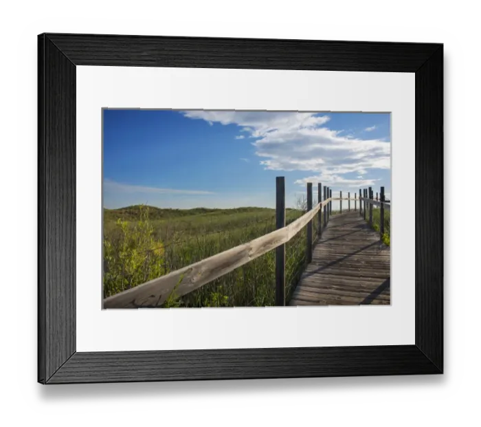 Framed Print : USA, Minnesota, Duluth, Park Point, Boardwalk over Dunes Framed Print : USA, Minnesota, Duluth, Park Point, Boardwalk over Dunes