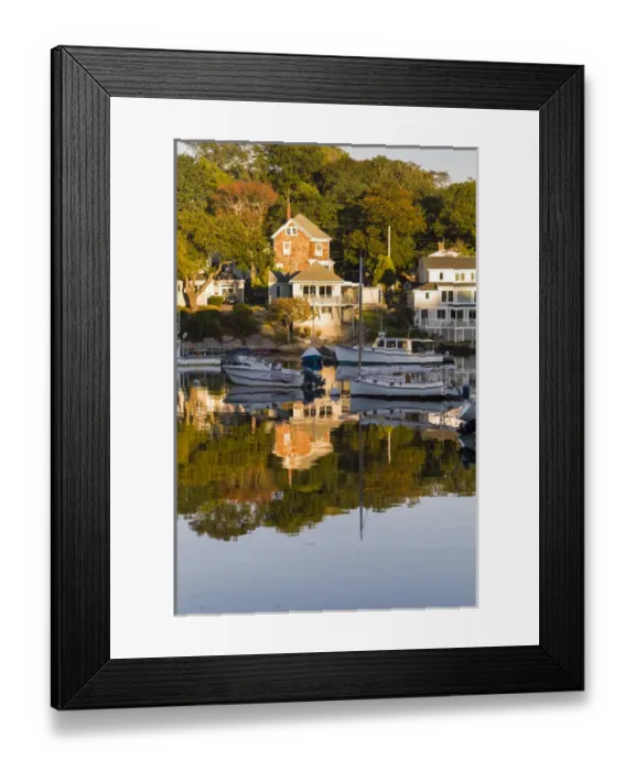 Framed Print : USA, Massachusetts, Gloucester, Annisquam, Lobster Cove, autumn Framed Print : USA, Massachusetts, Gloucester, Annisquam, Lobster Cove, autumn