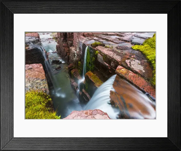 Framed Print : Triple Falls, Glacier National Park, Montana