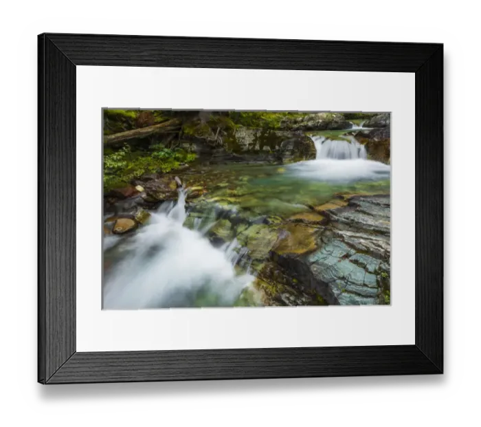 Framed Print : Cascade on Baring Creek, Glacier National Park, Montana USA Framed Print : Cascade on Baring Creek, Glacier National Park, Montana USA