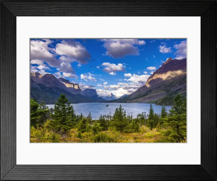 Framed Print : Saint Mary Lake and Wild Goose Island, Glacier National Park, Montana Framed Print : Saint Mary Lake and Wild Goose Island, Glacier National Park, Montana