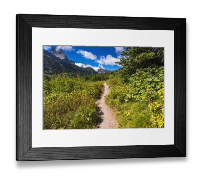 Framed Print : Iceberg Lake trail, Many Glacier, Glacier National Park, Montana