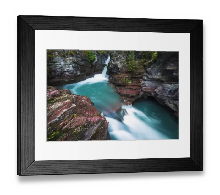 Framed Print : St. Mary Falls, Glacier National Park, Montana Framed Print : St. Mary Falls, Glacier National Park, Montana