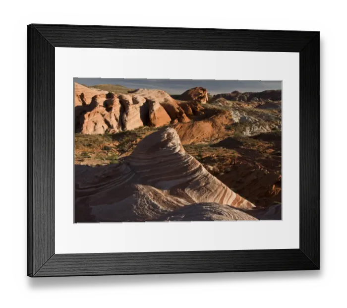 Framed Print : Fire Wave, Sunset, Valley of Fire State Park, Nevada, USA