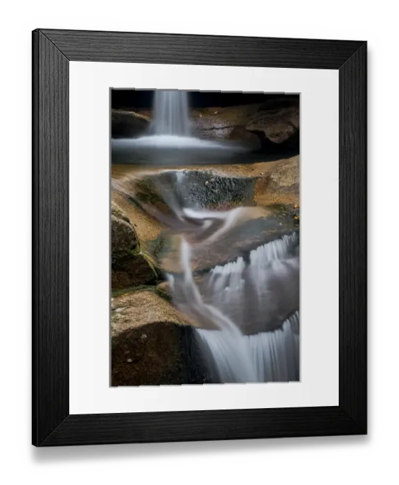 Framed Print : North America, USA, New Hampshire, White Mountains National Forest. Detail of Sabaday Falls