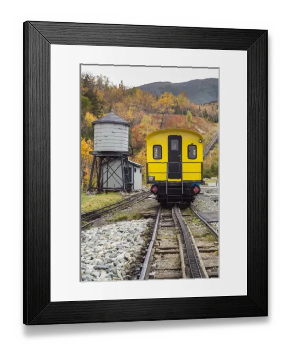 Framed Print : USA, New Hampshire, White Mountains, Bretton Woods, The Mount Washington Cog Railway