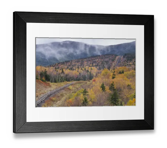 Framed Print : USA, New Hampshire, White Mountains, Bretton Woods, The Mount Washington Cog Railway
