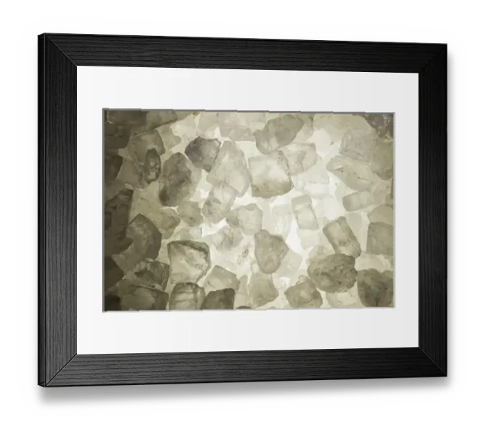 Framed Print : Close up of a pile of Rock salt, York, Maine, USA
