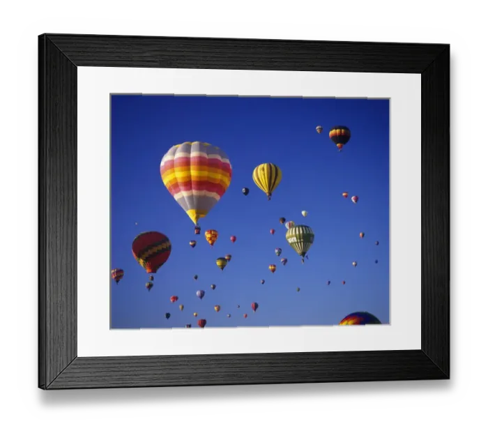 Framed Print : Hot Air Ballons aloft at the Albuquerque Ballon Festival, Albuquerque, New Mexico Framed Print : Hot Air Ballons aloft at the Albuquerque Ballon Festival, Albuquerque, New Mexico