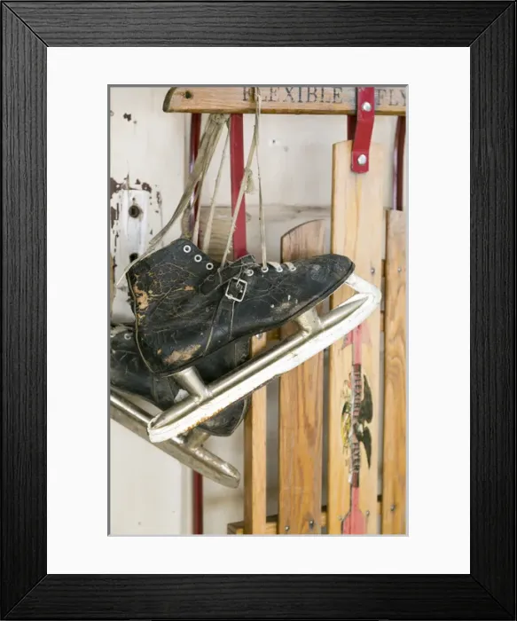 Framed Print : Close up of antique ice skates, Tucumcari, New Mexico, USA Framed Print : Close up of antique ice skates, Tucumcari, New Mexico, USA
