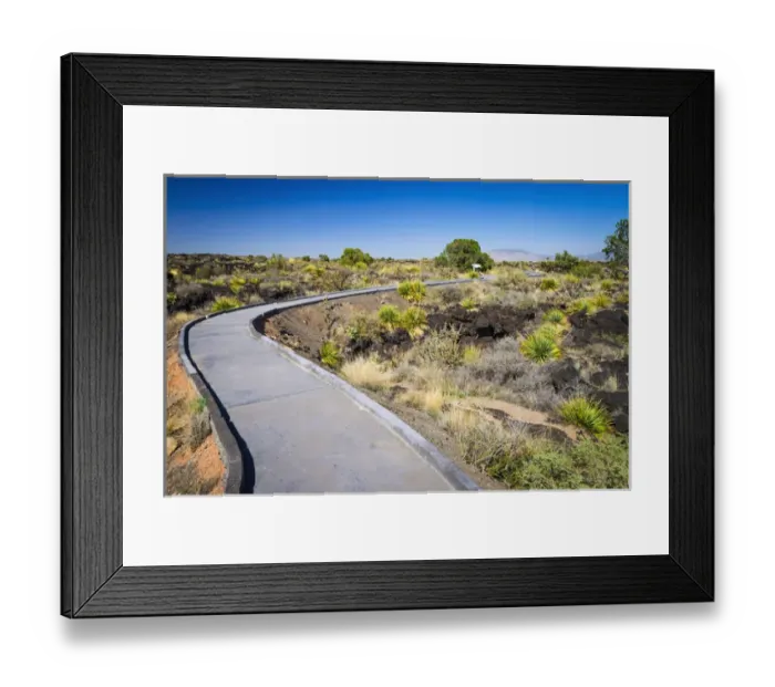 Framed Print : Malpais Nature Trail, Valley of Fires Natural Recreation Area, Carrizozo, New Mexico USA