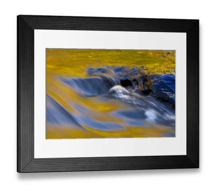 Framed Print : USA, New York, Adirondack Mountains. Flowing water on Raquette Lake