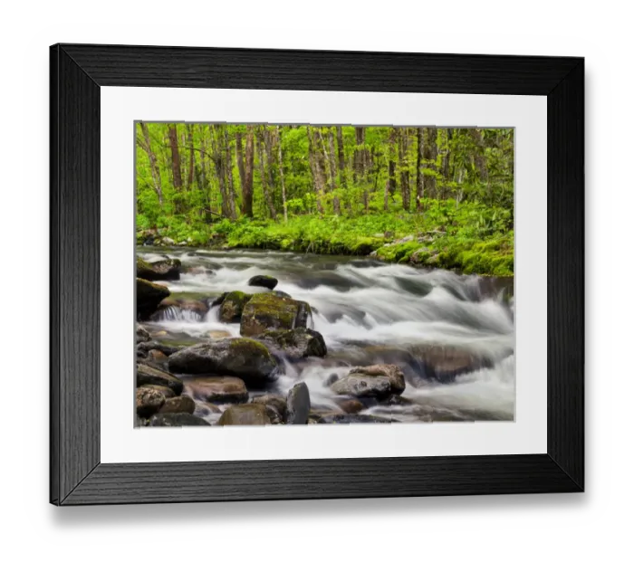 Framed Print : USA, North Carolina, Great Smoky Mountains National Park, Water flows at Straight Framed Print : USA, North Carolina, Great Smoky Mountains National Park, Water flows at Straight