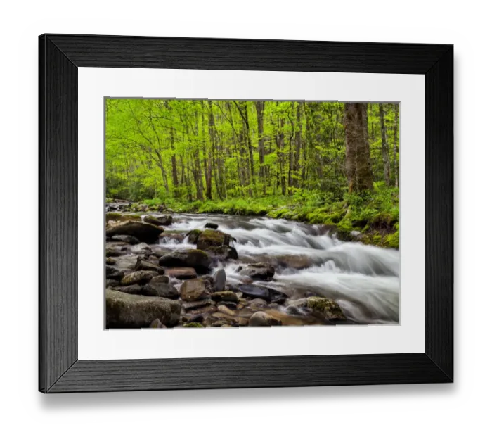Framed Print : USA, North Carolina, Great Smoky Mountains National Park, Water flows at Straight Framed Print : USA, North Carolina, Great Smoky Mountains National Park, Water flows at Straight