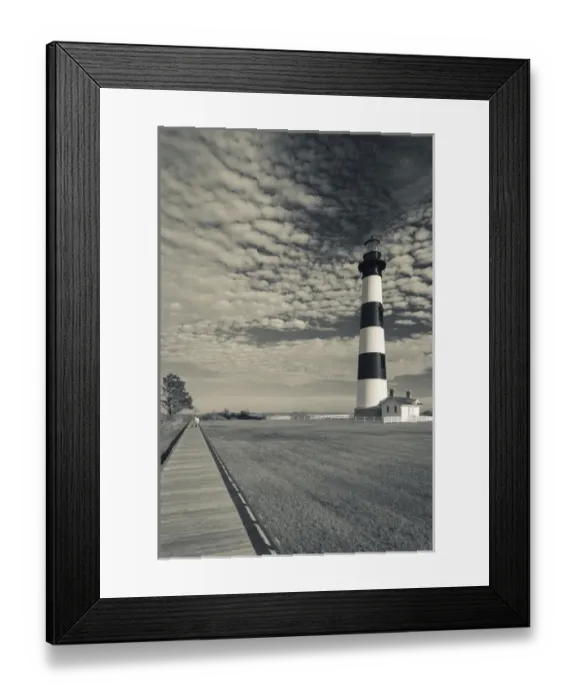 Framed Print : USA, North Carolina, Outer Banks National Seashore, Bodie Island, Bodie Island Lighthouse