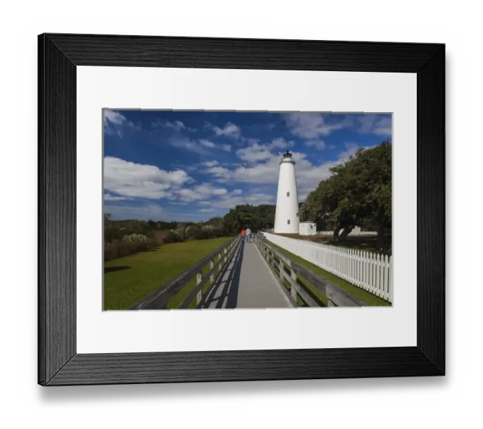 Framed Print : USA, North Carolina, Cape Hatteras National Saeshore, Ocracoke, Ocracoke Lighthouse, b Framed Print : USA, North Carolina, Cape Hatteras National Saeshore, Ocracoke, Ocracoke Lighthouse, b