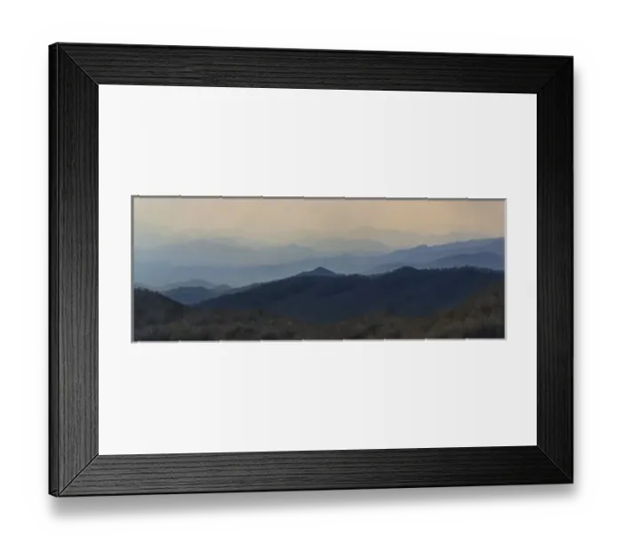 Framed Print : USA, North Carolina. Blue Ridge Parkway panoramic in spring