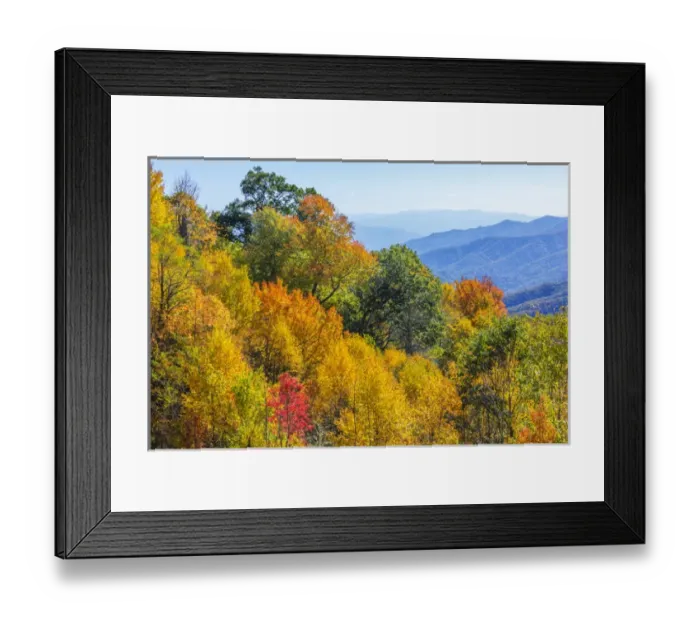 Framed Print : North Carolina, Great Smoky Mountains National Park, view from Newfound Gap Road