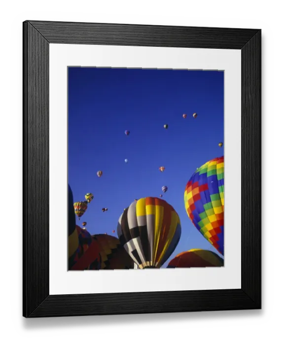 Framed Print : Hot Air Ballons aloft at the Albuquerque Ballon Festival, Albuquerque, New Mexico Framed Print : Hot Air Ballons aloft at the Albuquerque Ballon Festival, Albuquerque, New Mexico