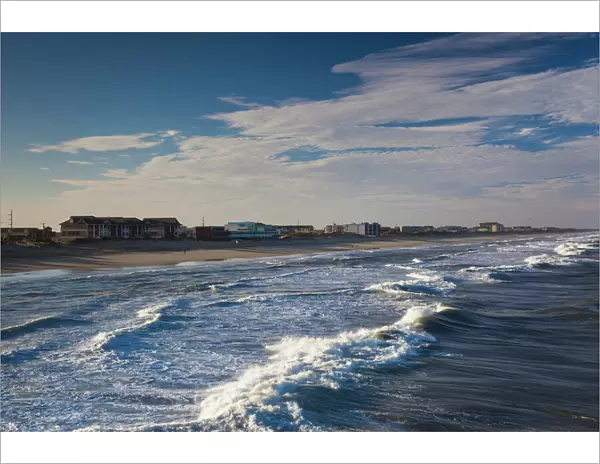 USA, North Carolina, Outer Banks National Seashore, Nags Head, elevated beach view