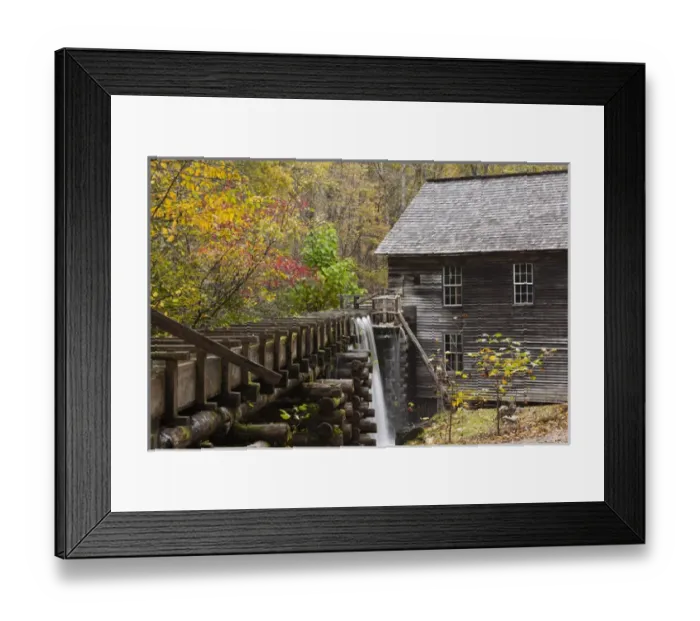 Framed Print : USA, North Carolina, Great Smoky Mountains National Park, the Mingus Mill, autumn Framed Print : USA, North Carolina, Great Smoky Mountains National Park, the Mingus Mill, autumn