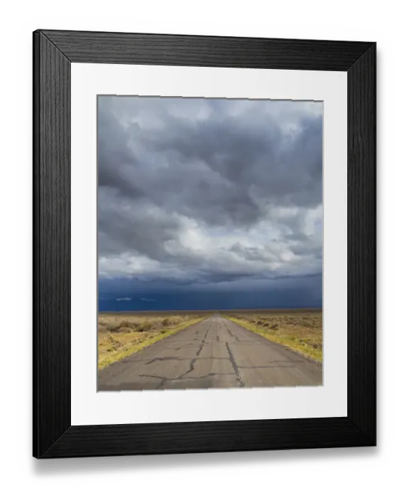 Framed Print : USA, Nevada. Road into approaching storm. Credit as: Don Paulson  /  Jaynes Gallery  /  DanitaDelimont