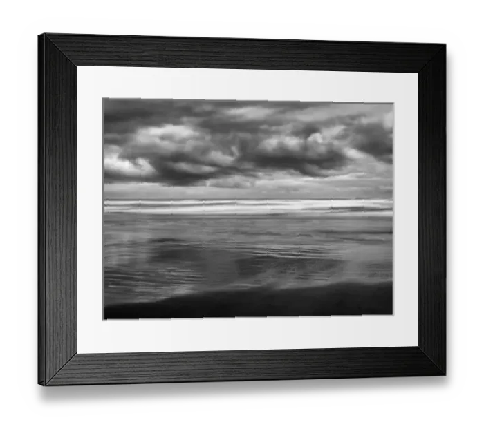 Framed Print : USA, Oregon, Cannon Beach, Storm clouds roil over the Pacific Ocean