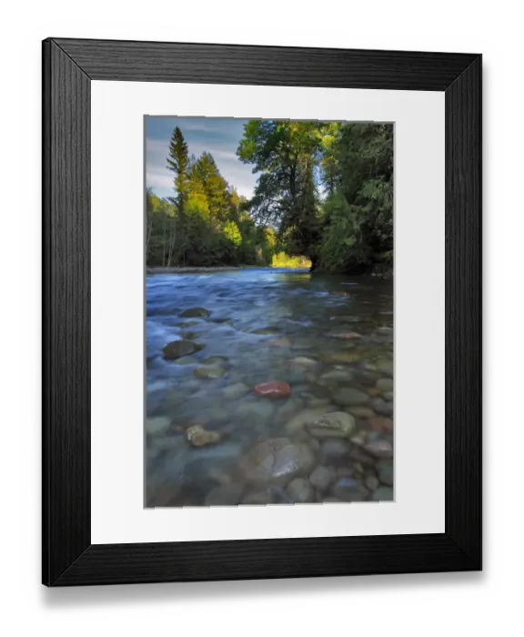 Framed Print : USA, Oregon, Mt Hood National Forest. Sandy River landscape Framed Print : USA, Oregon, Mt Hood National Forest. Sandy River landscape