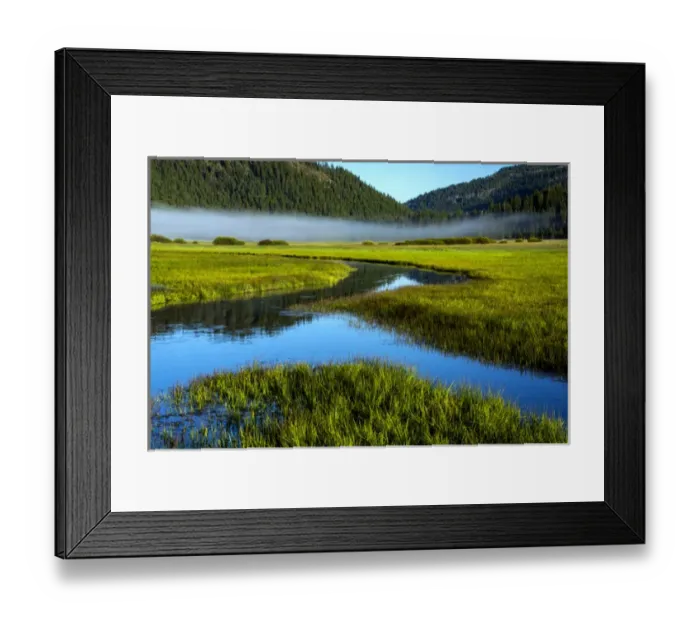 Framed Print : USA, Oregon, Sparks Lake. Misty landscape Framed Print : USA, Oregon, Sparks Lake. Misty landscape