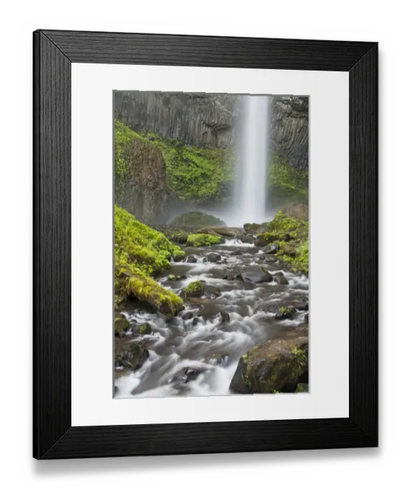 Framed Print : Latourell Falls and Creek; Columbia Gorge; Oregon; USA