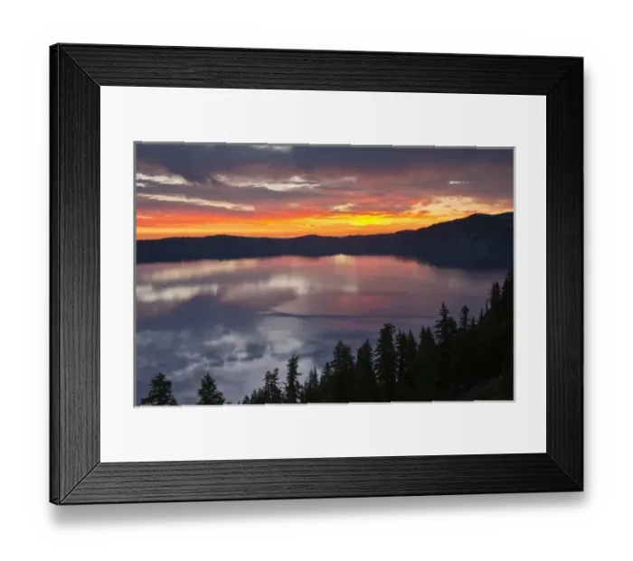 Framed Print : Crater Lake at Sunrise; Crater Lake National Park; Oregon; USA
