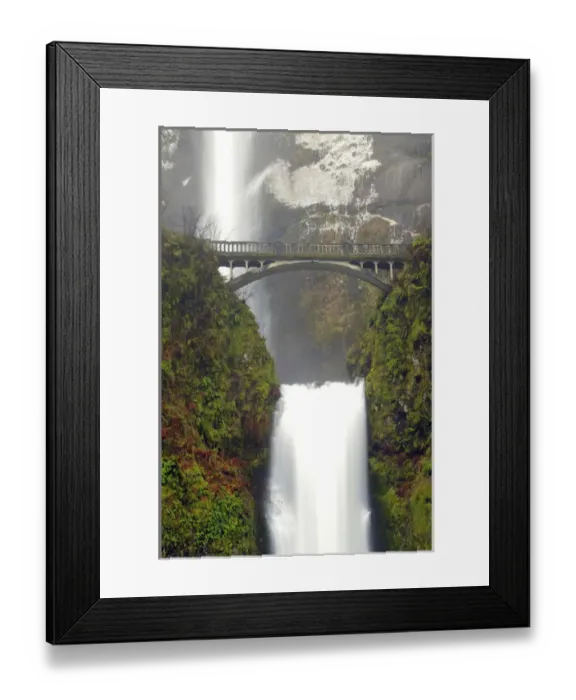 Framed Print : Multnomah Falls; winter; Guy S. Talbot State Park; Oregon; USA