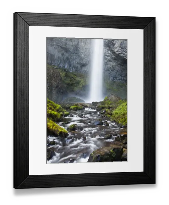 Framed Print : Latourell Falls and Creek, Columbia Gorge; Oregon; USA Framed Print : Latourell Falls and Creek, Columbia Gorge; Oregon; USA