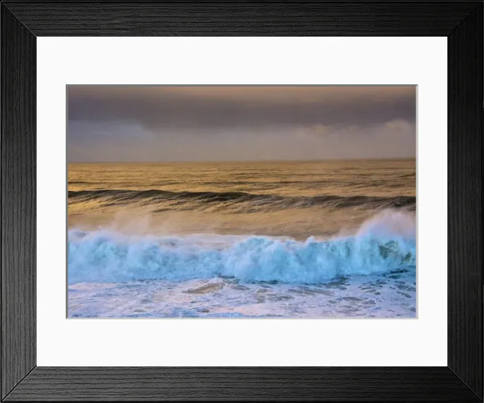 Framed Print : Early Morning, Depoe Bay, golden light, surf, Oregon, USA Framed Print : Early Morning, Depoe Bay, golden light, surf, Oregon, USA