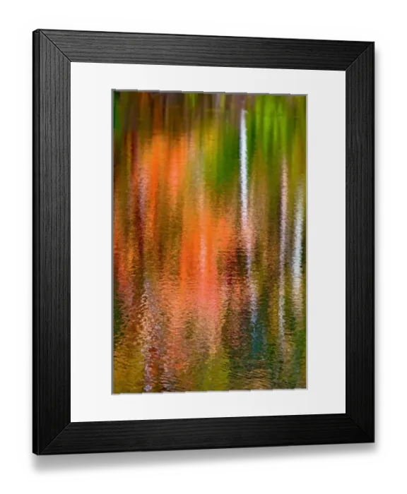 Framed Print : USA, Pennsylvania, Delaware Watergap National Recreational Area. Autumn colors reflect on water