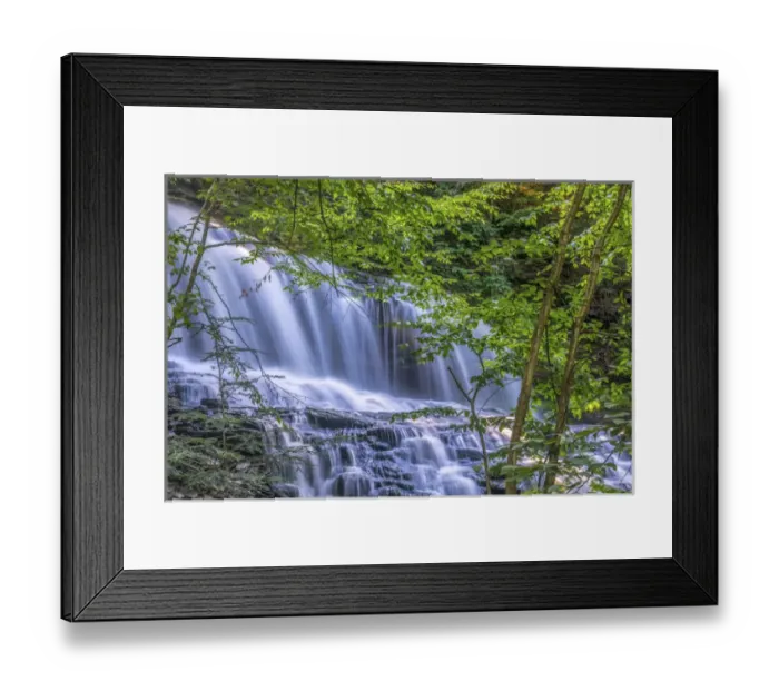Framed Print : USA, Pennsylvania, Benton, Ricketts Glen State Park. Mohawk Falls cascade. Credit as Framed Print : USA, Pennsylvania, Benton, Ricketts Glen State Park. Mohawk Falls cascade. Credit as