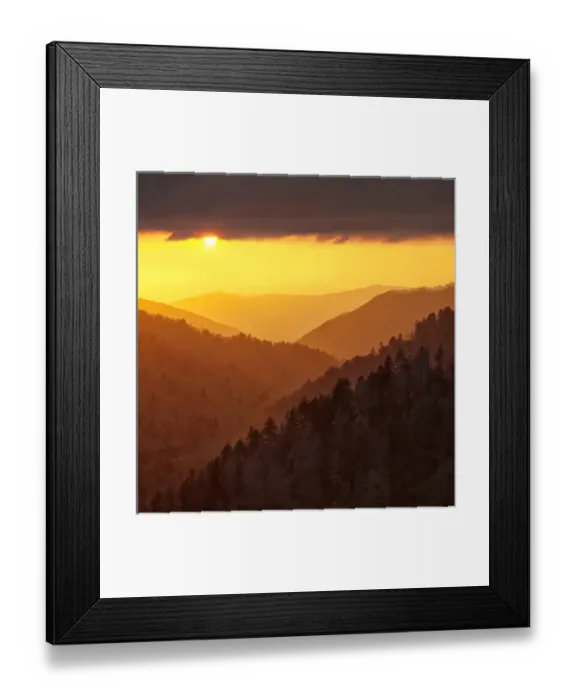 Framed Print : USA, Tennessee, Great Smoky Mountains National Park, Sunset light reflected by clouds Framed Print : USA, Tennessee, Great Smoky Mountains National Park, Sunset light reflected by clouds