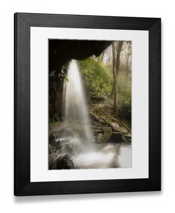 Framed Print : USA, Tennessee, Great Smoky Mountains National Park. Grotto Falls scenic. Credit as Framed Print : USA, Tennessee, Great Smoky Mountains National Park. Grotto Falls scenic. Credit as