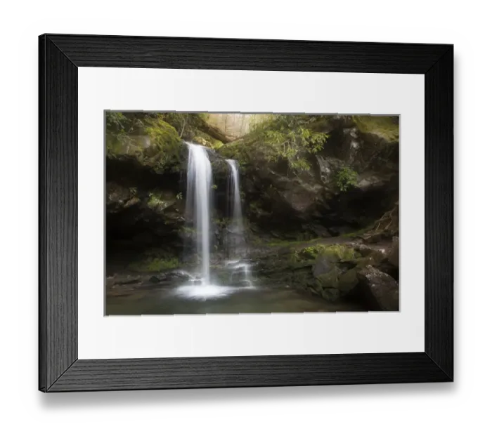 Framed Print : USA, Tennessee, Great Smoky Mountains National Park. Grotto Falls scenic. Credit as Framed Print : USA, Tennessee, Great Smoky Mountains National Park. Grotto Falls scenic. Credit as