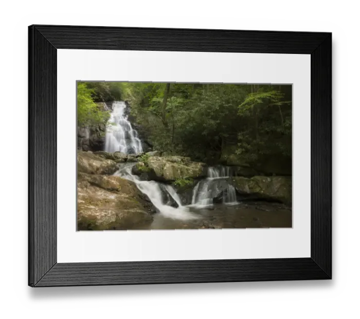 Framed Print : USA, Tennessee, Great Smoky Mountains National Park. Indian Flats Falls landscape Framed Print : USA, Tennessee, Great Smoky Mountains National Park. Indian Flats Falls landscape