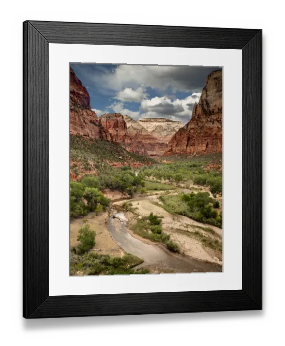 Framed Print : USA, Utah, Zion National Park, View along the Virgin River