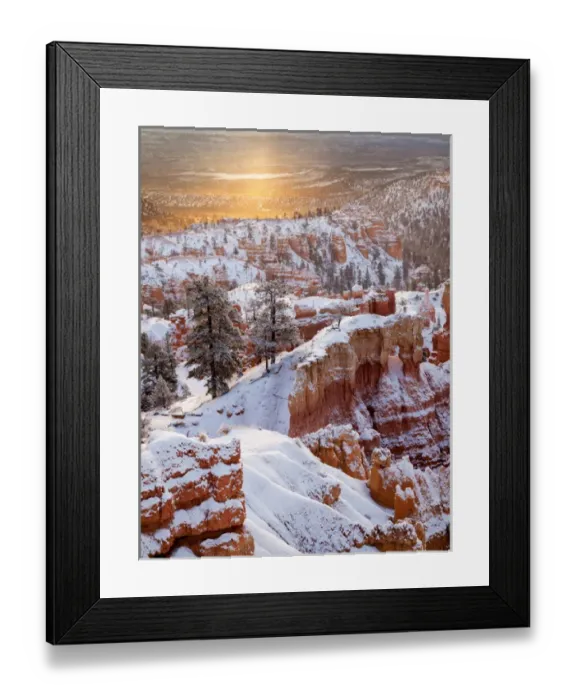 Framed Print : USA, Utah, Bryce Canyon National Park, Sunrise from Sunrise Point after fresh snowfall Framed Print : USA, Utah, Bryce Canyon National Park, Sunrise from Sunrise Point after fresh snowfall