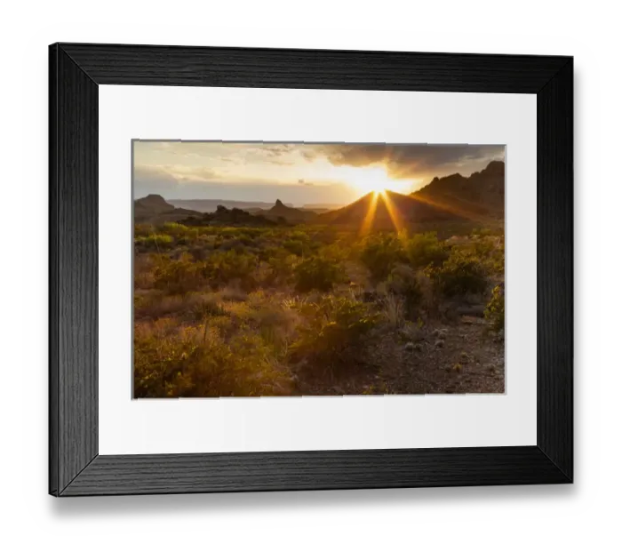Framed Print : Sunset in Big Bend National Park Framed Print : Sunset in Big Bend National Park