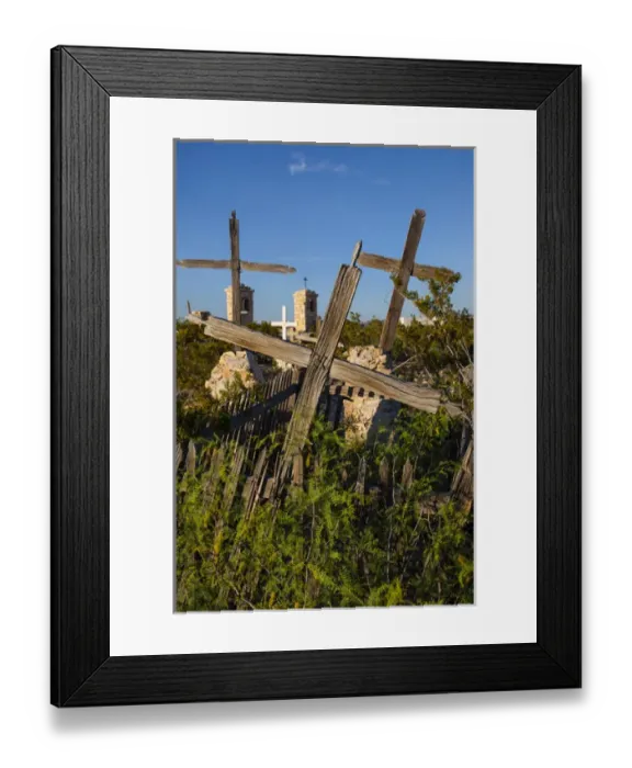 Framed Print : Cemetery in old Teilingua, Texas