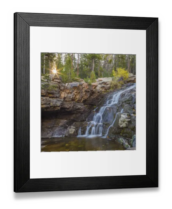 Framed Print : USA, Utah, Wasatch Cache National Forest. Provo River Falls landscape. Credit as