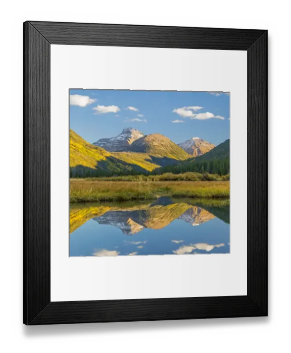 Framed Print : USA, Utah, Wasatch Cache National Forest. Mountain and river landscape. Credit as